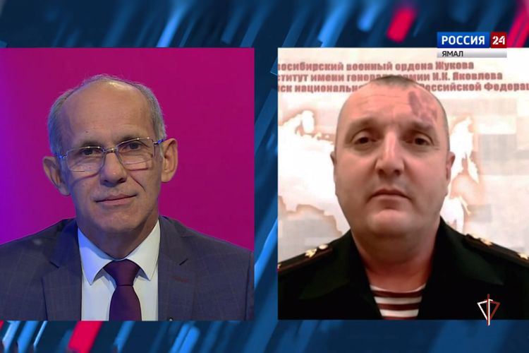 На телеканале «Россия-24. Ямал» состоялся телемост с Новосибирским военным институтом Росгвардии (видео)