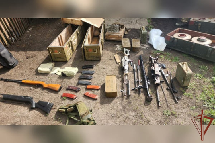 Росгвардейцы обнаружили тайники с большим количеством боеприпасов и взрывчатки в ДНР (видео)