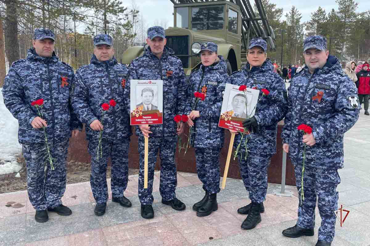 Росгвардейцы приняли участие в патриотических мероприятиях, приуроченных ко Дню Победы 