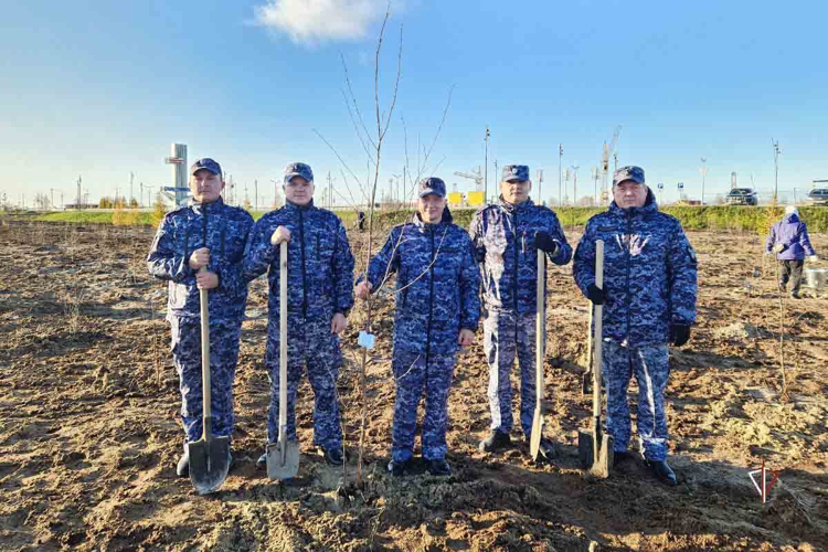 На Ямале сотрудники Росгвардии заложили «Сад Памяти» к 50-летию города Новый Уренгой (видео)