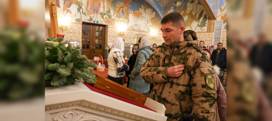 В главном храме Росгвардии прошло крещенское богослужение