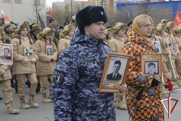 На Ямале Росгвардия  приняла участие в праздновании 81-й годовщины Победы